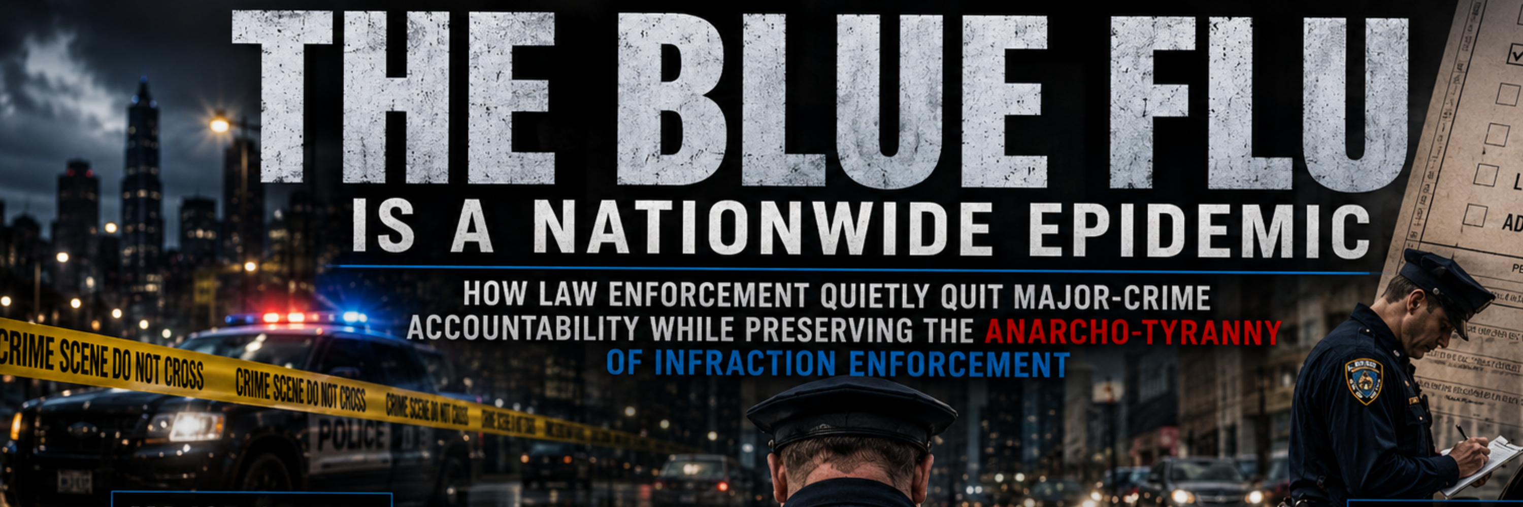 The Blue Flu Is a Nationwide Epidemic: How Law Enforcement Quietly Quit Major-Crime Accountability While Preserving the Anarcho-Tyranny of Infraction Enforcement