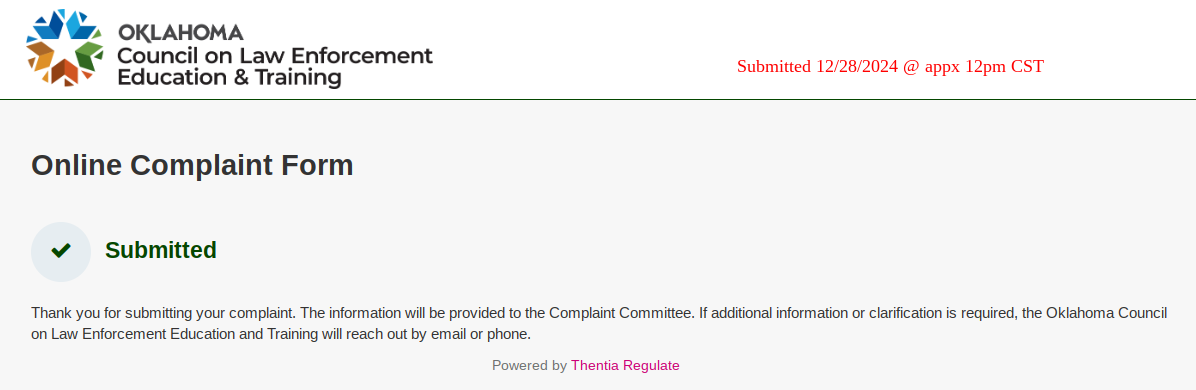 Public Complaint Submission